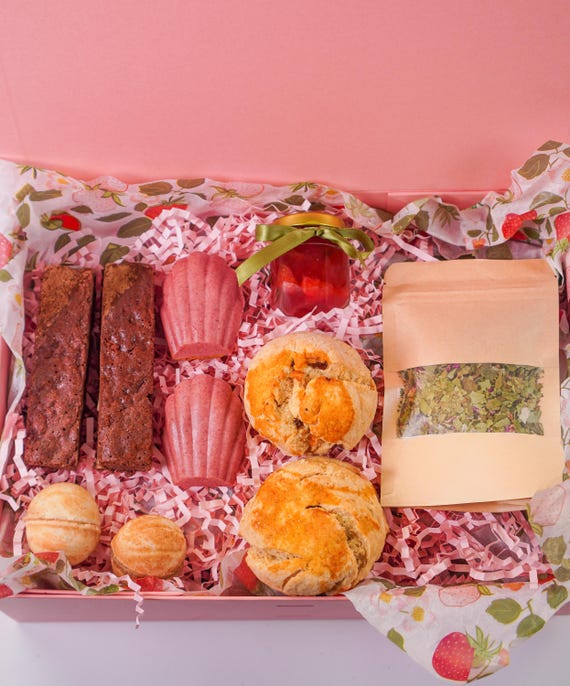 Vegan Gluten Free Afternoon Tea Gift Box – Scones, Brownies, Madeleines & Herbal Tea | Cream Dream London