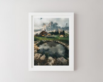Dolomites Mountain Print | Geisler Alm, South Tyrol, Italy