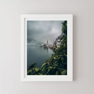 Hallstatt Austria Town Poster | Original Art Print, Austrian Village Aesthetic Print, Lake Hallstatt Landscape Photo by Giulio Groebert