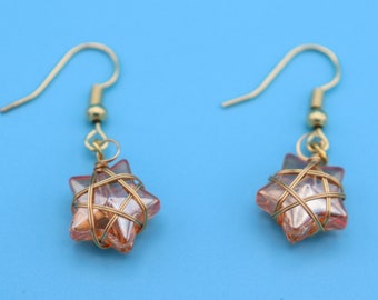 Wire Wrapped Peach Stars