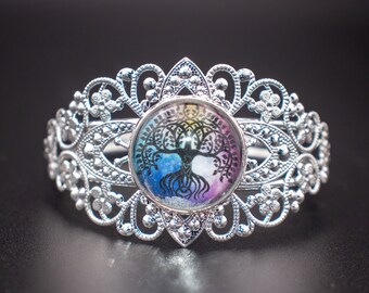 Filigree tree of life bracelet Multicolored