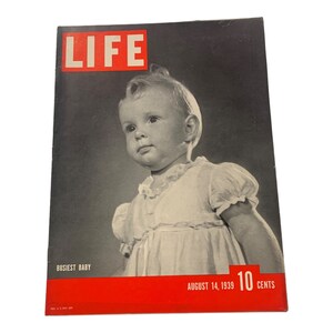 Life magazine 1930s vintage advertising history news Busiest Baby August 14 1939