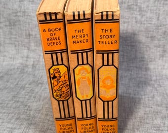 Young Folks Library Vintage Hardcover Book: 1953 Story Collection