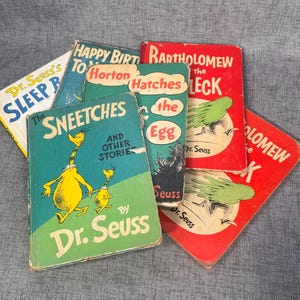Dr Seuss große Hardcover Bücher zerrissene und zerfledderte Farbgrafiken