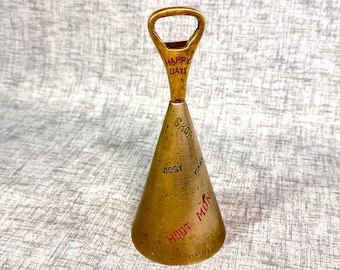 brass bell bottle opener Happy Days Cheerio made in India
