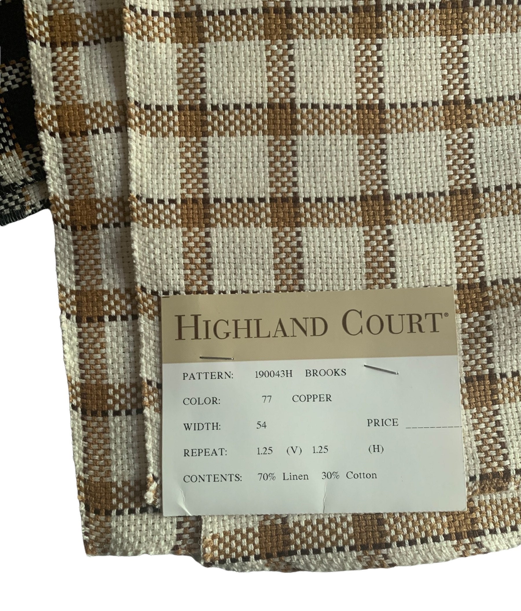 Black Brown Checkered Upholstery Fabric Samples/large Fabric Sample