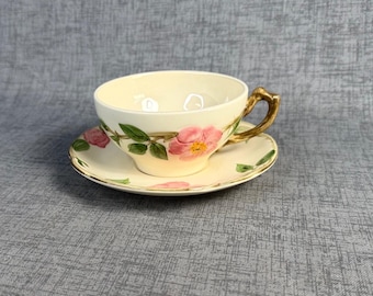 Franciscan Desert Rose cup and saucer set, made in USA