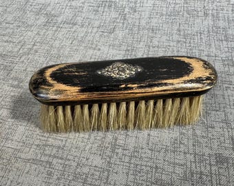 Antique German Ebonized Clothes Brush, Victorian vanity decor, circa early 1900s, dark academia decor