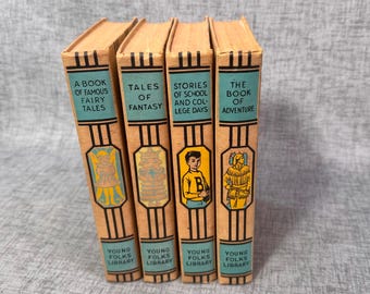 Young Folks Library Vintage Hardcover Books: Fairy Tales, Adventure