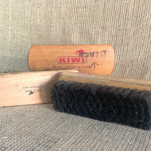 Vintage Kiwi Horse Hair Brushes for Clothes and Shoes Rustic