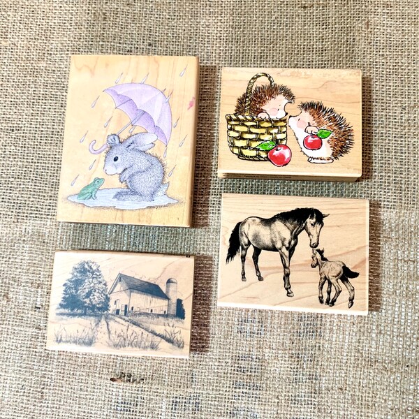Barn Rubber Stamp Etsy