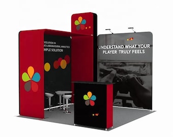 Aluminum tube 10x10FT newly designed portable booth with tension fabric for trade exhibitions