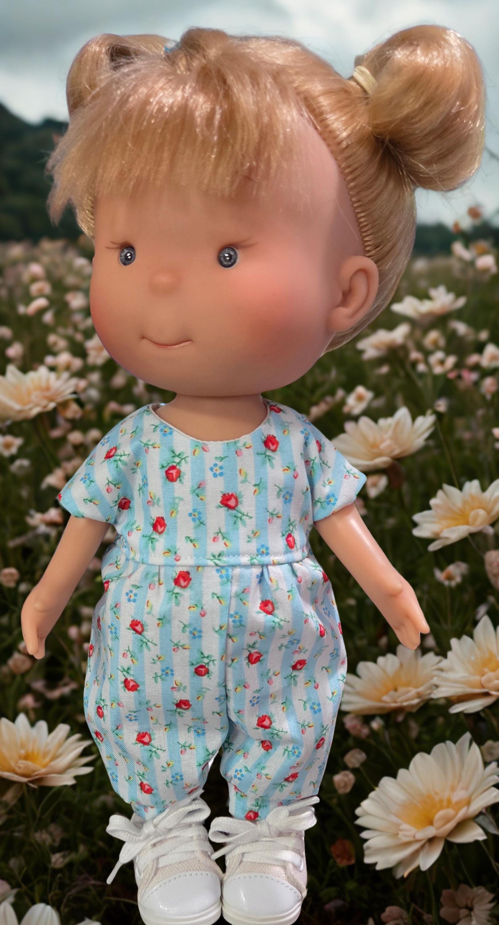 Striped Floral Romper  for Nines d'onil 12" Mia