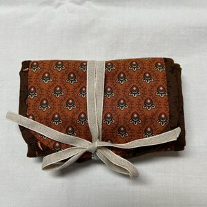 Orange print cotton housewife, sewing case