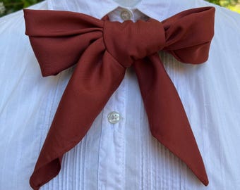 Deep orange silk neckerchief, 19th century style
