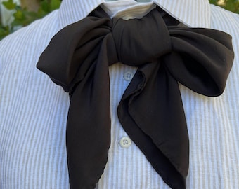 Black silk neckerchief, 19th century style
