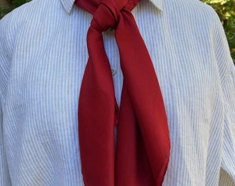 Red silk neckerchief, 19th century style
