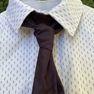 Midnight blue silk necktie, 19th century style