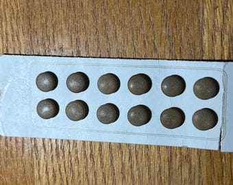 Vegetable ivory buttons - tan. Set of 12.