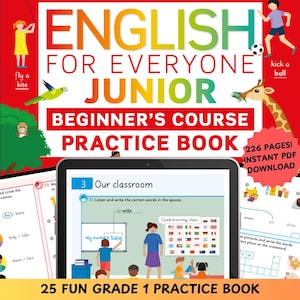 English for Everyone Junior Practice Book English for Learning Material Reading Activity for ESL Students Free Online Audio (Digital PDF)