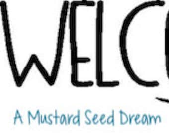 Welcome Front Door Cling Decal with Feather - Front Door Welcome Decal - Graphics, Lettering, Decals, Stickers - by A Mustard Seed Dream