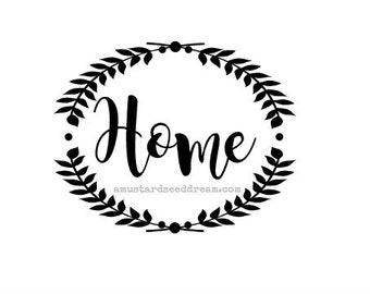 Home with Primitive Vine - Vinyl Wall Art, Graphics, Lettering, Decals, Stickers