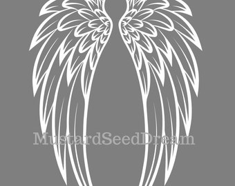 Angel Wings Wall Decal - Vinyl Wall Art, Graphics, Lettering, Decal, Sticker, Home