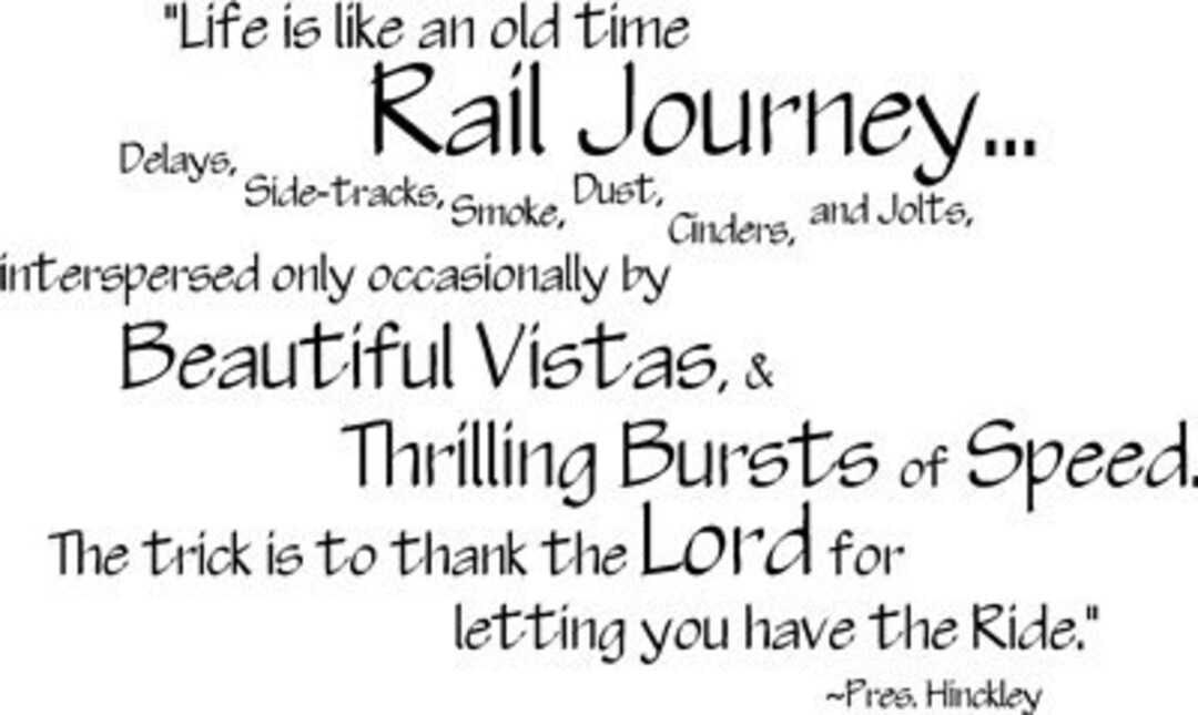 President Hinckley Life Quote Vinyl Wall Art Etsy