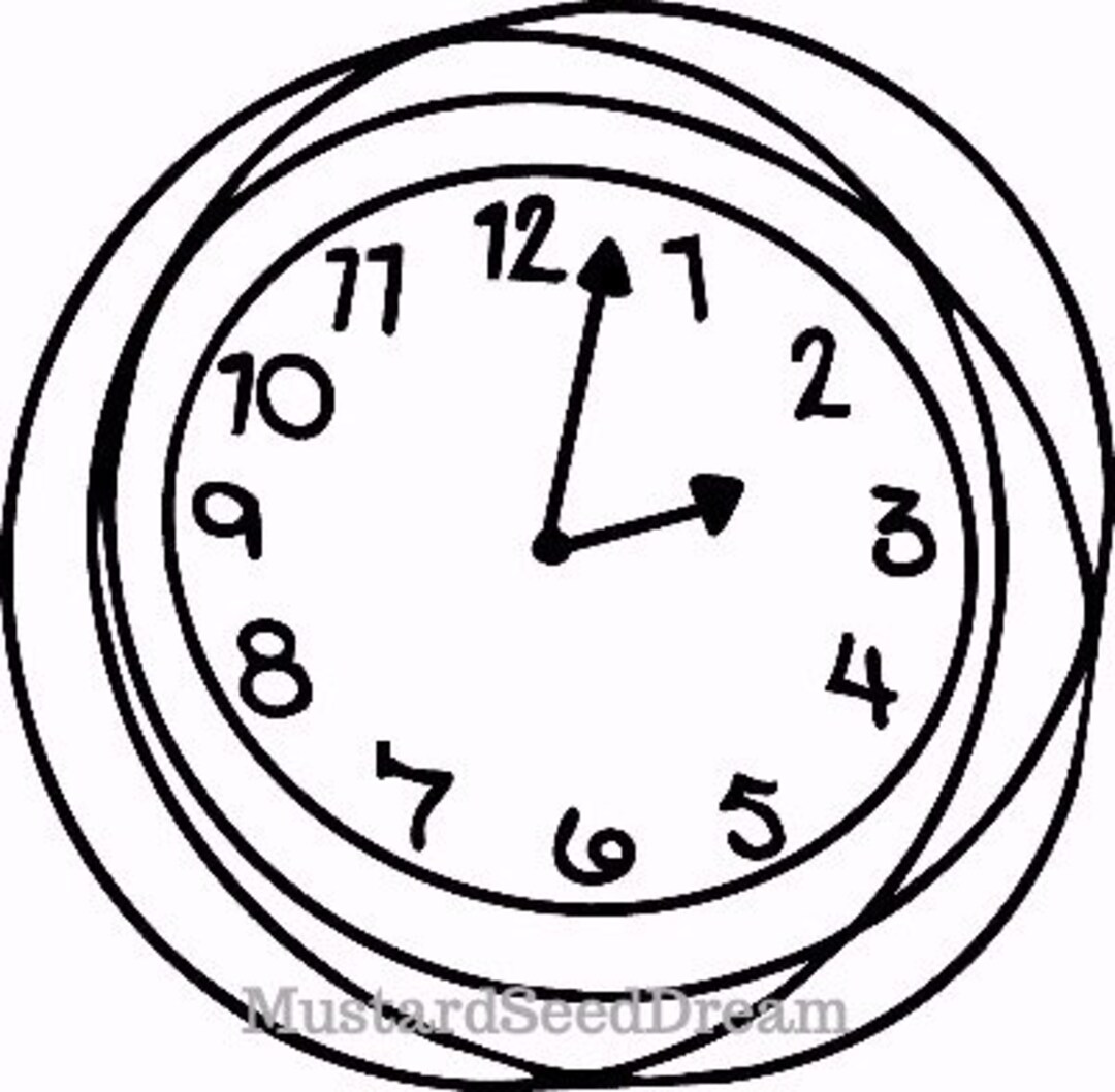 Whimsical Clock Wall Decal Vinyl Wall Art Graphics Etsy