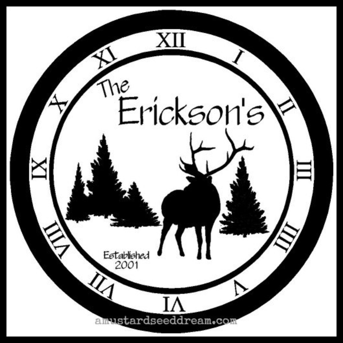 Personalized Clock Face Vinyl Wall Art Graphics Lettering Etsy
