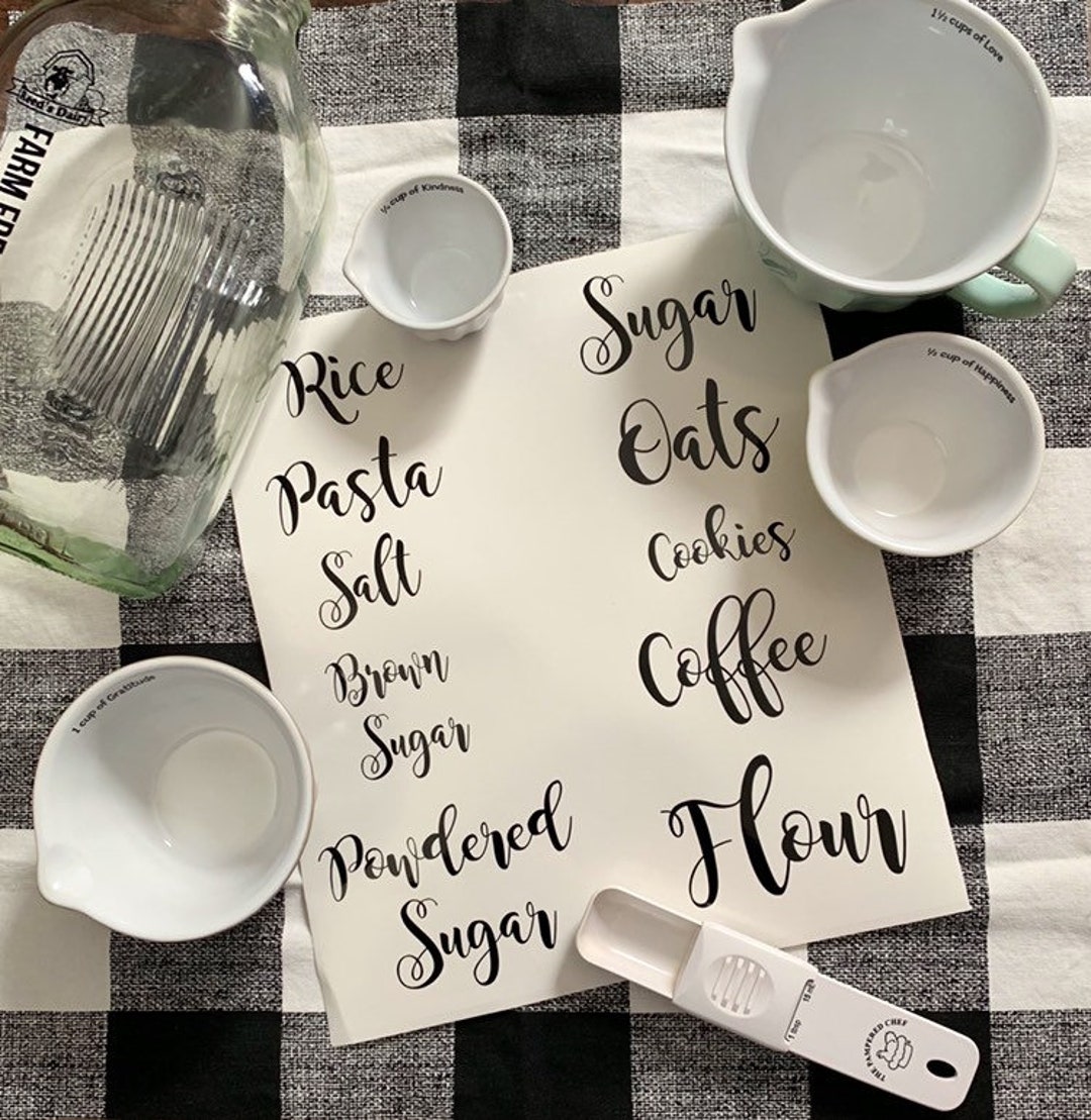 Canister Labels Flour Sugar Oats Rice Pasta Tea Coffee Cookies Etsy