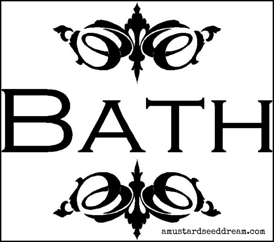 Decorative Bathroom Sticker Vinyl Wall Art, Graphics, Lettering, Decals