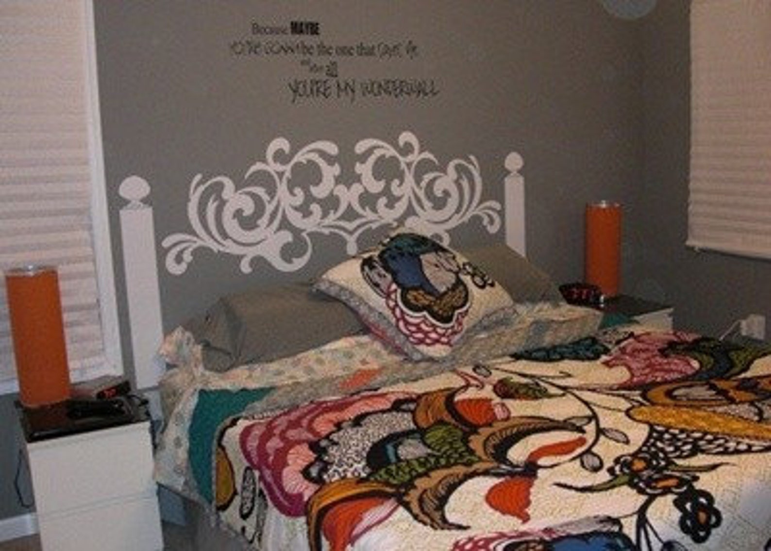 Queen Vinyl Headboard Wall Art Graphics Lettering Vinyl Etsy