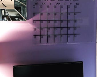 Dry Erase Calendar - Vinyl Wall Art, Graphics, Lettering, Decals, Stickers Wall Decal  by A Mustard Seed Dream Home, Studio, or Office