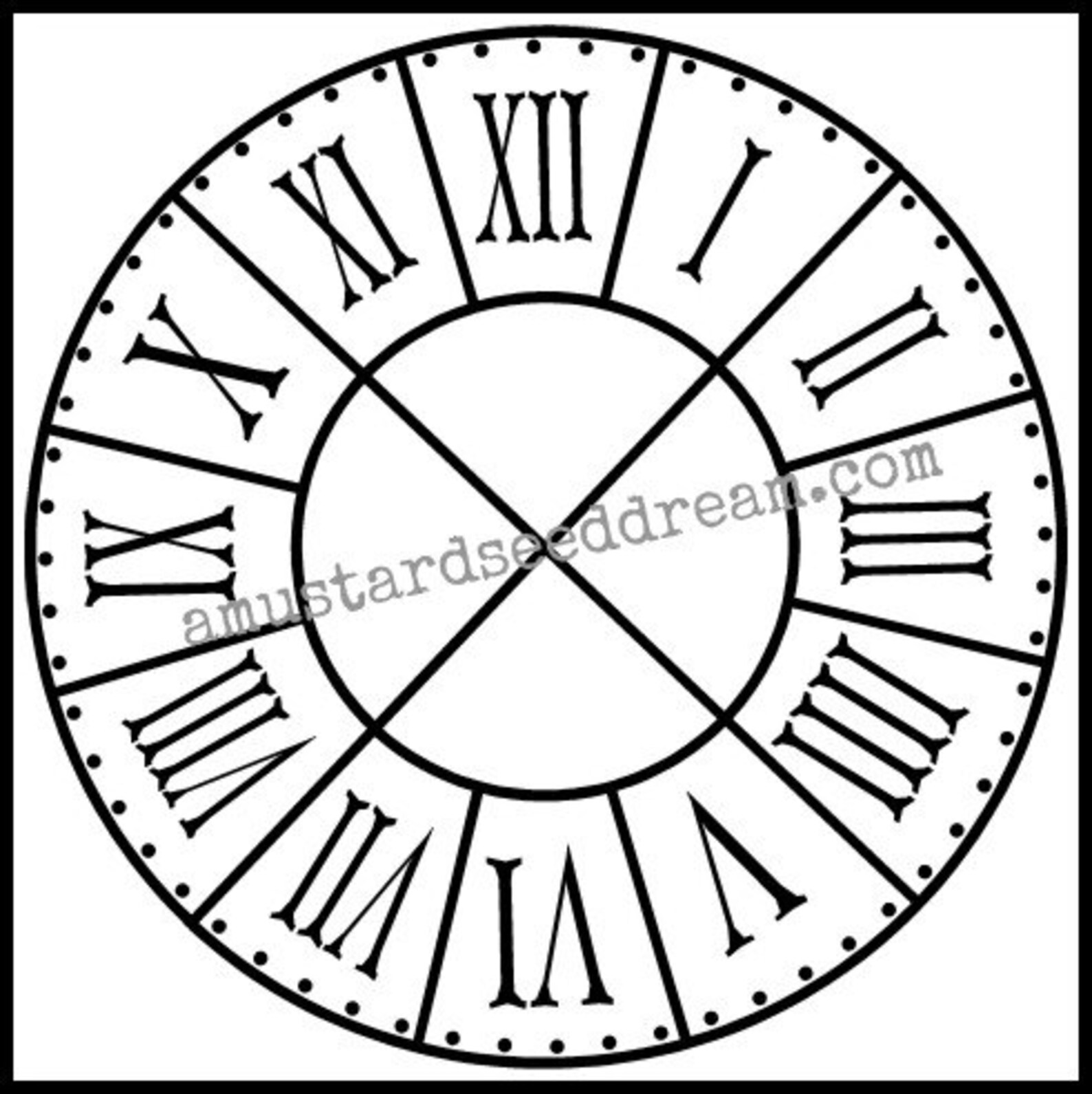 Clock Face Restoration Hardware Knockoff Vinyl Wall Art Etsy