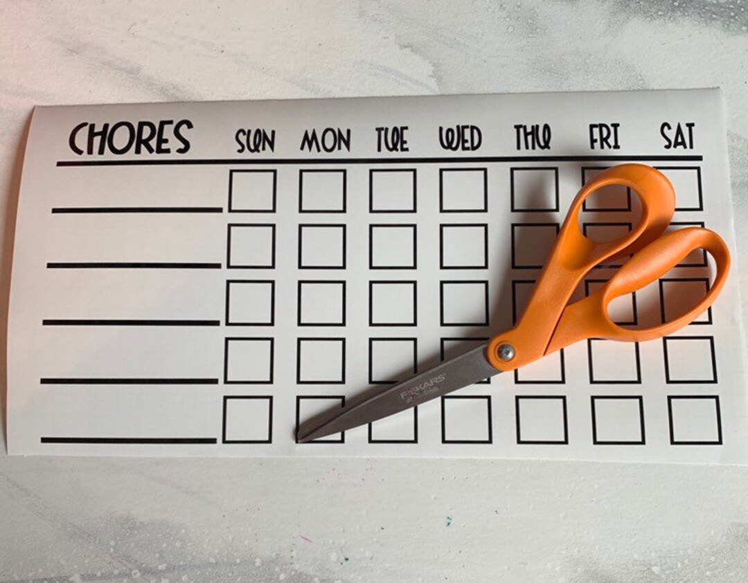 Chore Chart Dry Erase Vinyl - Etsy