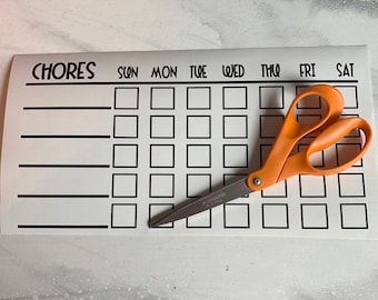 Chore Chart - Dry Erase Vinyl