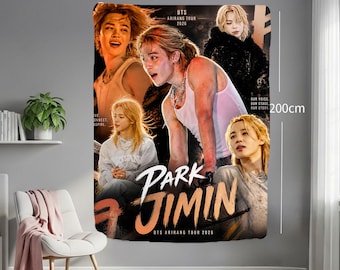 Jimin Hanging Tapestry | Bantan Boys | Personalized Wall Art | Polyester Fabric | Ship Flag Banner