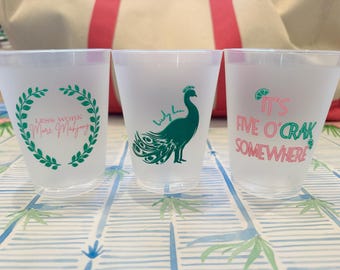 REUSABLE FROST FLEX 16 oz Mahjong cups. Set of 10
