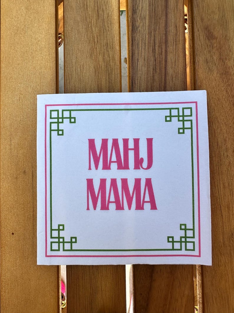 PeachyMahjongMerch Mahjong Napkins - Thumbnail 2