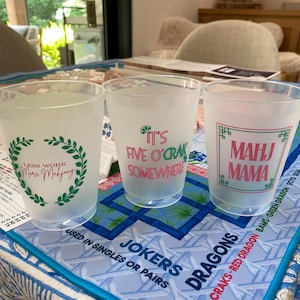 REUSABLE FROST FLEX 16 oz Mahjong cups. Set of 10