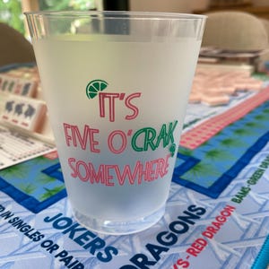 REUSABLE FROST FLEX 16 oz Mahjong cups. Set of 10 5 o’ Crak somewhere