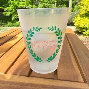 REUSABLE FROST FLEX 16 oz Mahjong cups. Set of 10 Less work more Mahj