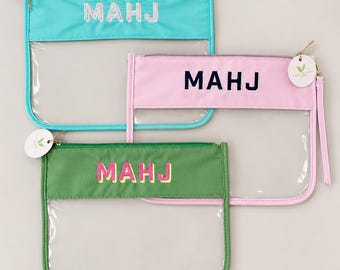 Mahjong zipped pouch for cards