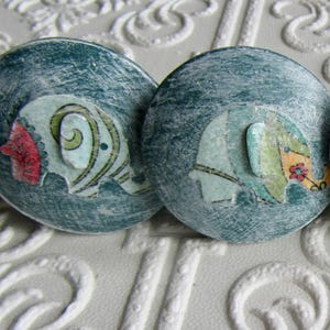 Set of 4 Hand Painted Elephant Wood Knobs, Designed for Child's Room