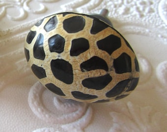Set of 2 Animal Print Antiqued Knobs