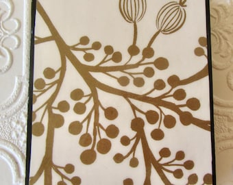Gold Tree Wood Block for Bookshelves Home Accessory Decor