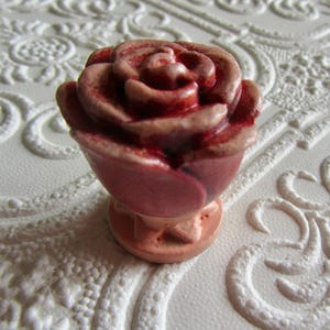 Set of 3 Rose Knobs Hand Painted One of a Kind