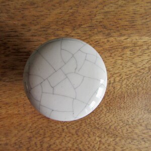 White Crackle Ceramic Knob Available Individually