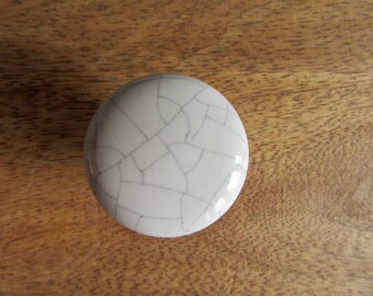 White Crackle Ceramic Knob Available Individually